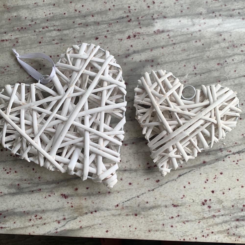 Rustic heart wickers wooden hearts wall decor willow door hanger